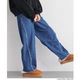 デニムフリンジバレルレッグパンツ(36-260634203-20) | coca | 詳細画像3 