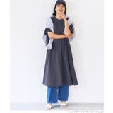 ［Navy］ | ＼新色登場／エンボス加工Aラインワンピース | coca