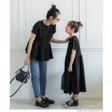 キッズ 親子お揃いエンボスギャザー 切替ワンピース | coca | 詳細画像3 