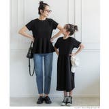 キッズ 親子お揃いエンボスギャザー 切替ワンピース | coca | 詳細画像8 