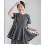 エンボス切り替えフレアトップス レディース | coca | 詳細画像9 