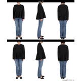 大人気エンボスシリーズのエンボス長袖裾フレアトップス | coca | 詳細画像19 