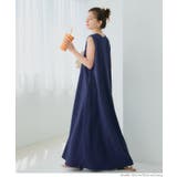 【新色追加！】エンボス加工マキシ丈ノースリーブワンピース | coca | 詳細画像13 