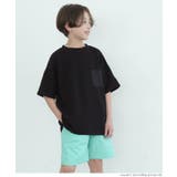 ［Black］ | キッズ エンボスポケット付きワイドシルエットプルオーバー | coca