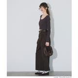 前後2WAY仕様でデコルテを美しく魅せるリブクロップドロンT | coca | 詳細画像10 