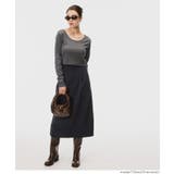 前後2WAY仕様でデコルテを美しく魅せるリブクロップドロンT | coca | 詳細画像18 