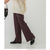 ［Wine］ | ピーチスウェードプリーツフレアパンツ | coca