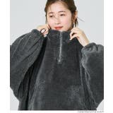 WEB限定でブラック・ミックス柄が新登場！ハーフジップボアブルゾン | coca | 詳細画像14 