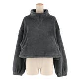 WEB限定でブラック・ミックス柄が新登場！ハーフジップボアブルゾン | coca | 詳細画像3 