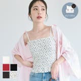 OUT BRA カップ付きシャーリングキャミ | coca | 詳細画像1