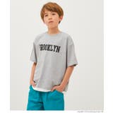 ［Gray］ | キッズ ボーイズ 天竺裾レイヤードプリント付きTシャツ | coca