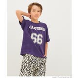 ［Purple］ | キッズ 切替ナンバリングロゴTシャツ | coca