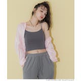 ［Charcoal］ | OUTBRAクロップド華奢キャミ | coca
