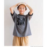 ［Charcoal］ | キッズ ボーイズ カレッジリンガー半袖Tシャツ | coca