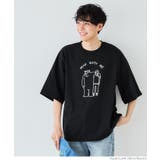 メンズベアイラストプリント半袖Tシャツ | coca | 詳細画像5