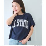［Navy］ | 【新色追加！】レギュラーウェイトロールアップロゴTシャツ | coca