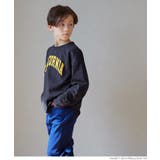 ［Navy］ | カレッジロゴビッグ長袖Tシャツ ボーイズ キッズ | coca