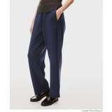 ［Navy］ | ラクもキレイ見えも叶える、ソフトスウェットカーブパンツ | coca