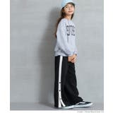 ［Black］ | ソフトスウェットサイドラインボタンパンツ キッズ | coca