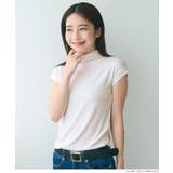 テレコリブハイネックTシャツ レディース | coca | 詳細画像17 