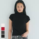 テレコリブハイネックTシャツ レディース | coca | 詳細画像1 