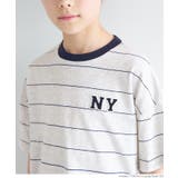 ［Lt.gray］ | ボーダーワッペンTシャツ キッズ | coca