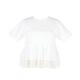 シルキータッチ チュールドッキングTシャツ | coca | 詳細画像2 