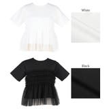 シルキータッチ チュールドッキングTシャツ | coca | 詳細画像22 