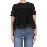 シルキータッチ チュールドッキングTシャツ | coca | 詳細画像4 