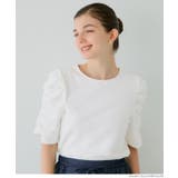 ［White］ | シルキータッチ 袖ギャザートップス | coca