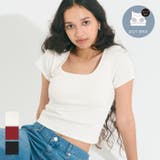 【カップ付き/3サイズ展開】OUT BRA 半袖クロップドトップス | coca | 詳細画像1 