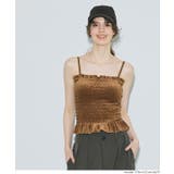 ［Camel］ | 【カップ付き】ベロアシャーリングキャミソール | coca