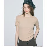 ボートネックリブ半袖トップス | coca | 詳細画像12 