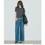 ボートネックリブ半袖トップス | coca | 詳細画像15 