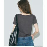 ボートネックリブ半袖トップス | coca | 詳細画像16 