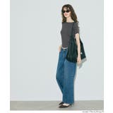 ボートネックリブ半袖トップス | coca | 詳細画像17 