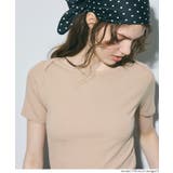 ボートネックリブ半袖トップス | coca | 詳細画像10 