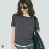 ボートネックリブ半袖トップス | coca | 詳細画像1 