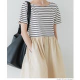 ボーダー切り替えワンピース | coca | 詳細画像18