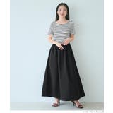 ［Black］ | ボーダー切り替えワンピース | coca