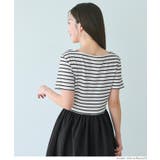 ボーダー切り替えワンピース | coca | 詳細画像8