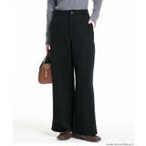 ［Black］ | ソフトスウェットピンタックパンツ | coca