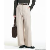 ［Lt.beige］ | ソフトスウェットピンタックパンツ | coca