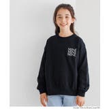 ［Black］ | 親子お揃いヘビーウェイト裏毛ロゴスウェット キッズ | coca