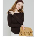 ［Brown］ | やわらかくてあったかい、微起毛ラウンドトップス | coca