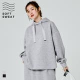 ラフさと上品さを両立。大人が着たいソフトスウェットリボンパーカー | coca | 詳細画像1 