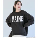 ［Charcoal］ | ふんわり軽やか、暖かさとこなれ感のある裏起毛プリントスウェット | coca