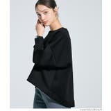 ［Black］ | ソフトスウェットバックジップトップス | coca