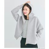 ［Gray］ | バウンススウェットジップアップパーカー | coca