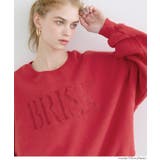 [Red] | ヘビーウェイト裏起毛ビンテージ加工ロゴスウェット | coca